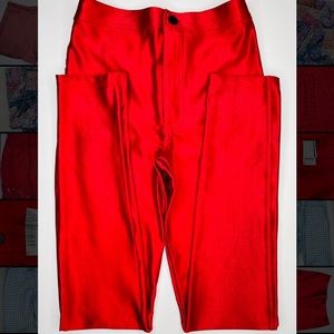 American Apparel Red High Waisted Disco Pants